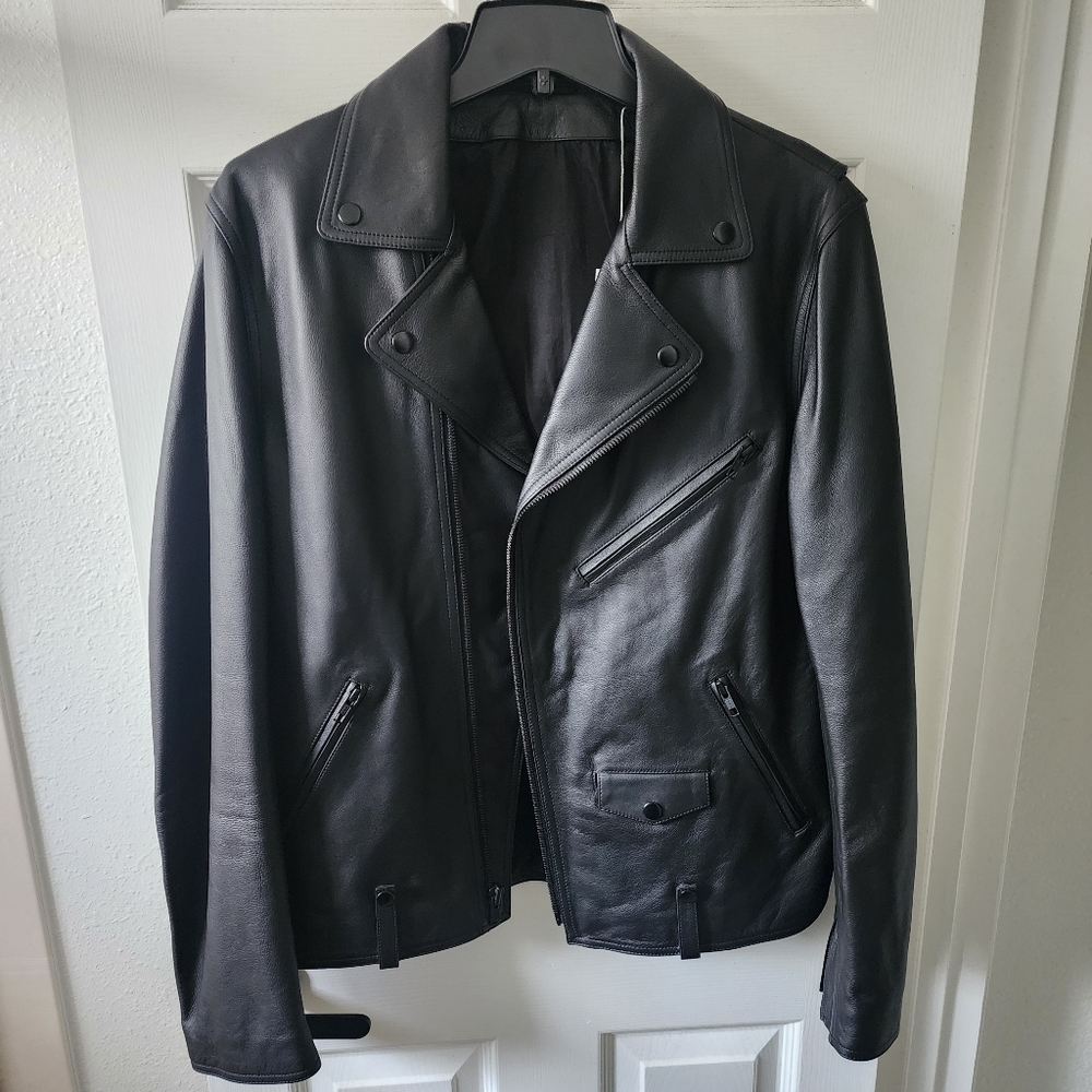 Vince NWT $1450 Genuine Leather Jacket | M | Black